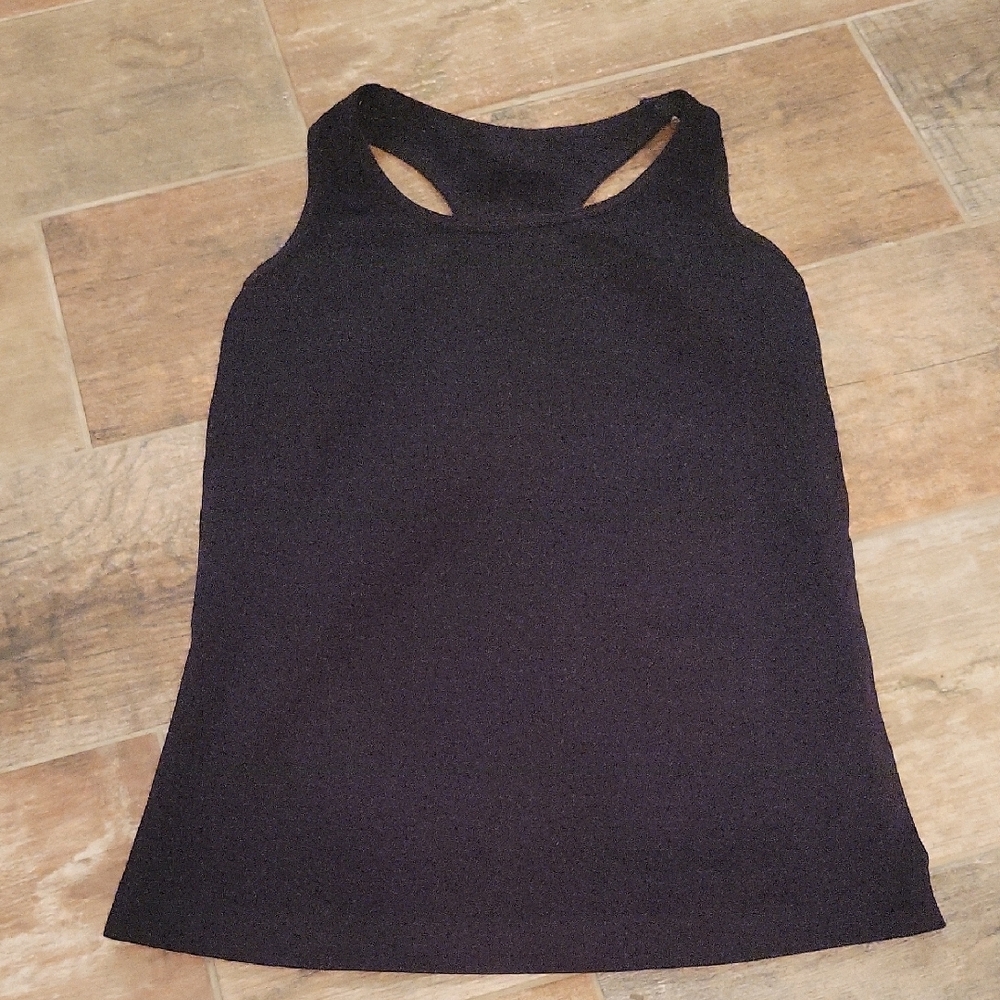 Womens Small Black Workout Top with Cut Out Style and Racerback Design EUC